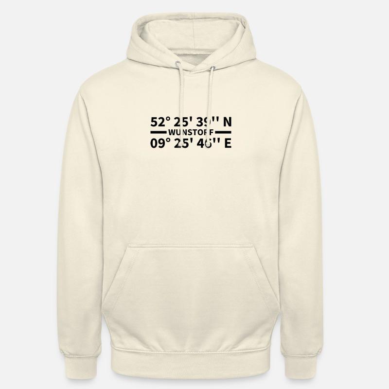 Coordonnées Wunstorf - Sweat-shirt à capuche unisexe - vanille