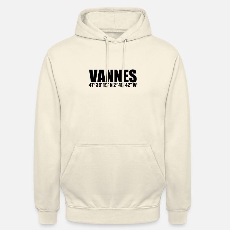 Vannes coordinates - Unisex Hoodie - vanilla