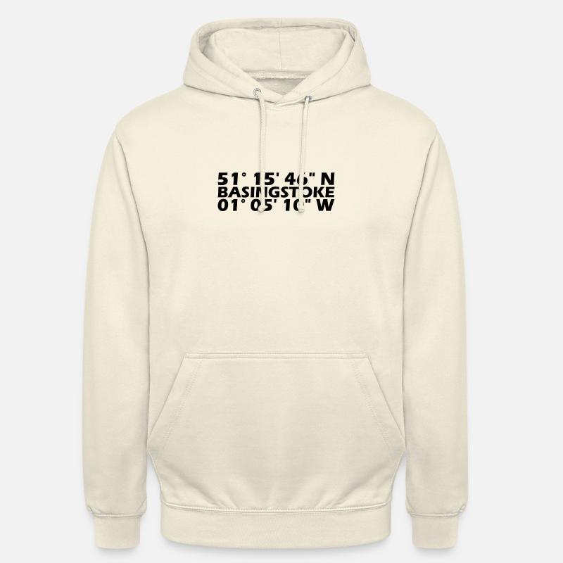 Coordonnées de Basingstoke - Sweat-shirt à capuche unisexe - vanille