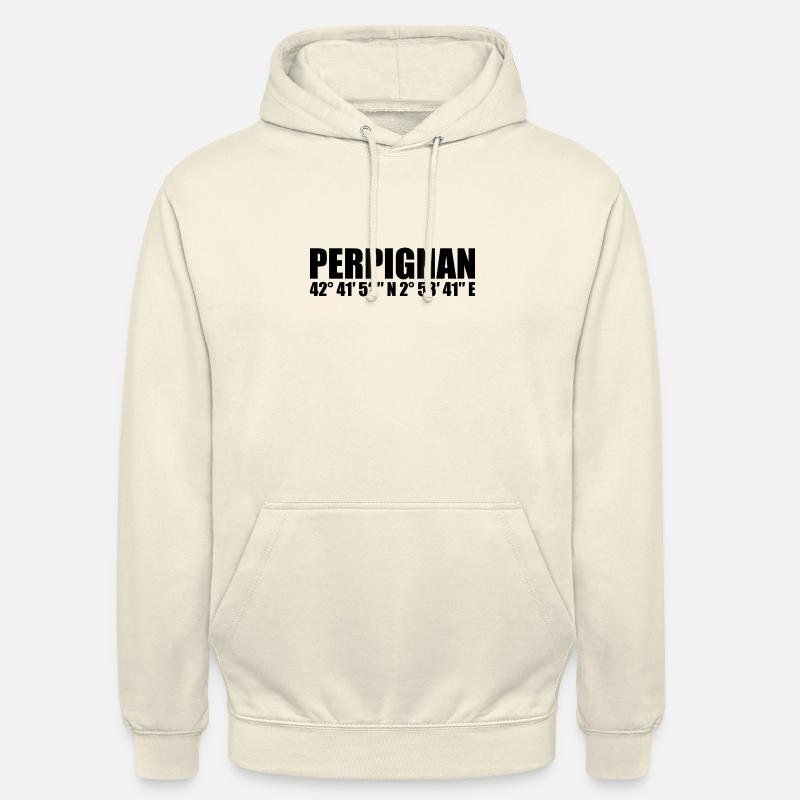 Perpignan coordinates - Unisex Hoodie - vanilla