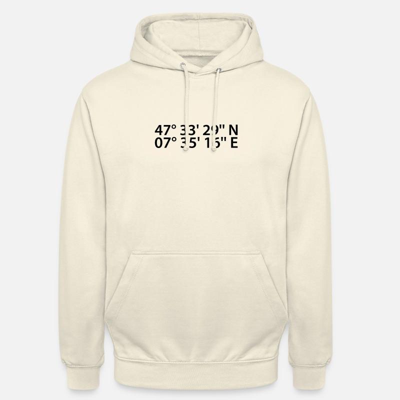 Coordonnées de Bâle - Sweat-shirt à capuche unisexe - vanille