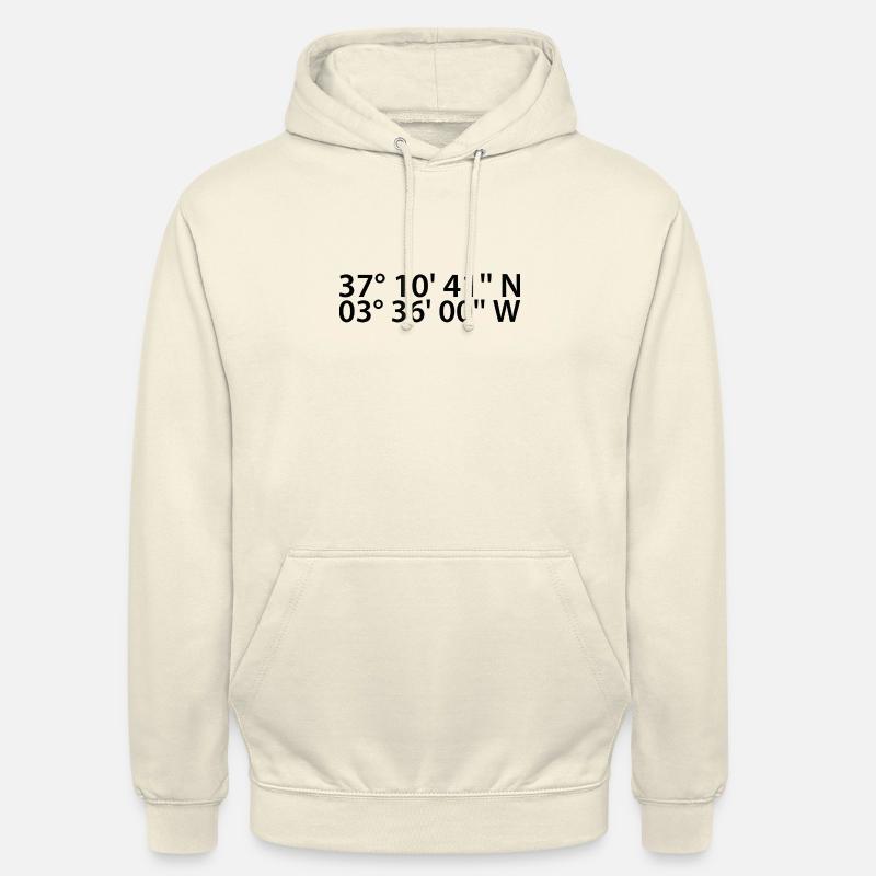 Coordonnées de Grenade - Sweat-shirt à capuche unisexe - vanille