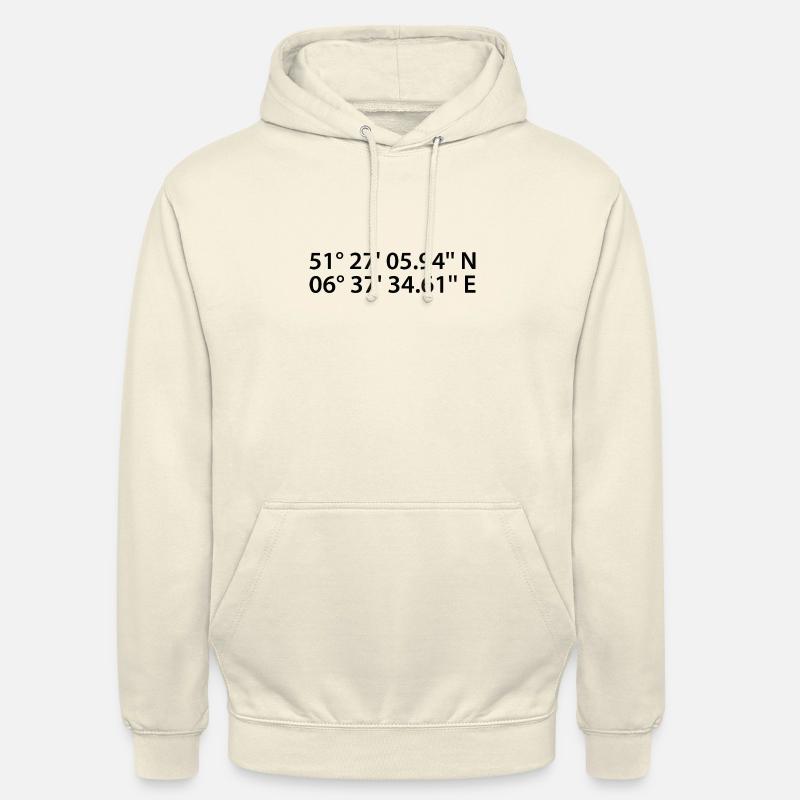Coordonnées de Moers - Sweat-shirt à capuche unisexe - vanille