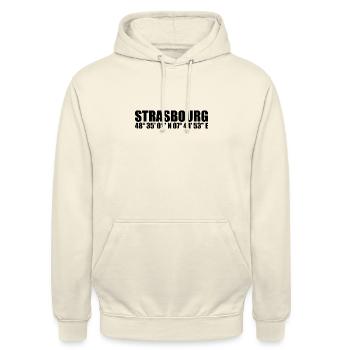 Strasbourg Coordinates - Unisex Hoodie - vanilla - Front - Alina (178cm) & Michal (187cm)