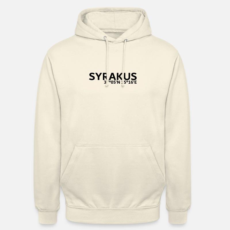Coordonnées de Syracuse - Sweat-shirt à capuche unisexe - vanille