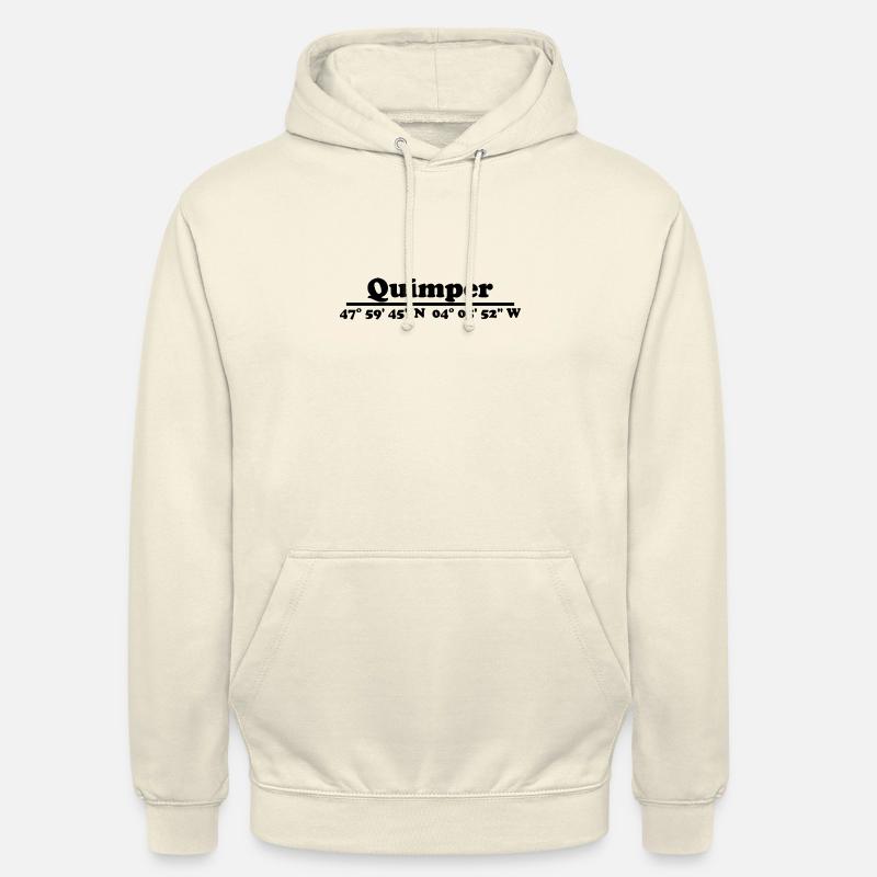 Coordonnées de Quimper - Sweat-shirt à capuche unisexe - vanille