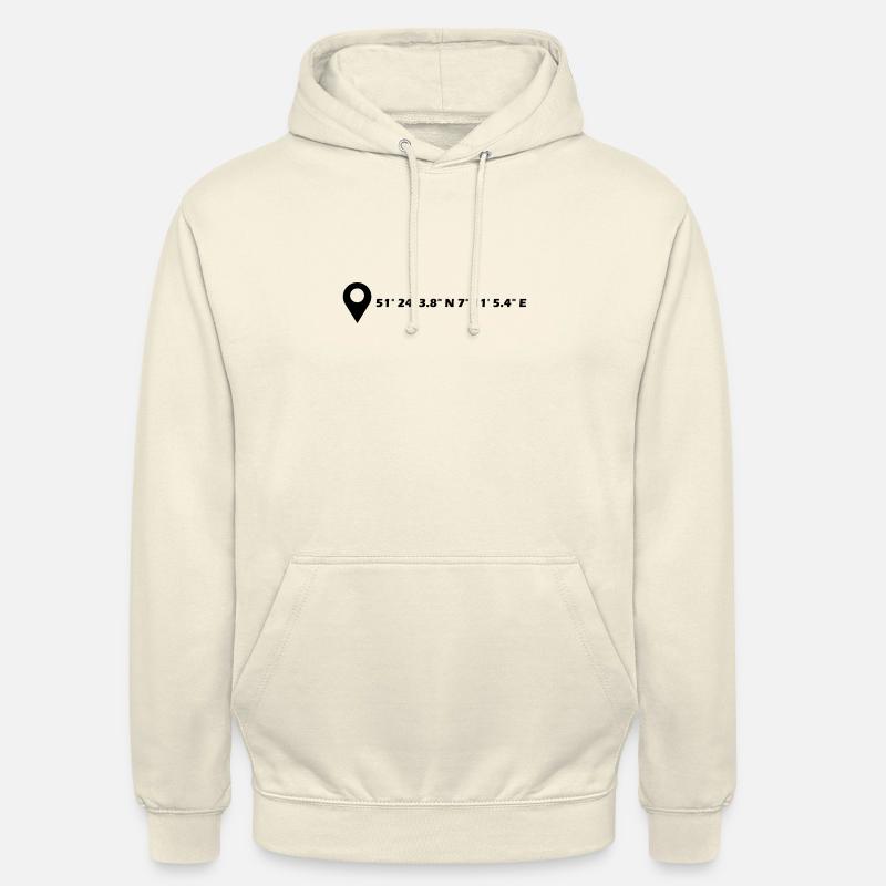 Coordonnées de Hattingen - Sweat-shirt à capuche unisexe - vanille