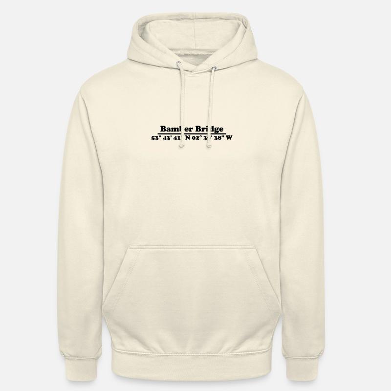 Coordonnées du pont Bamber - Sweat-shirt à capuche unisexe - vanille