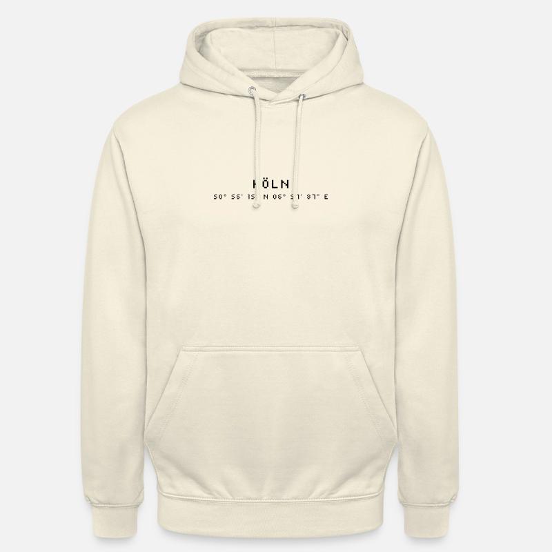 les coordonnées de Cologne - Sweat-shirt à capuche unisexe - vanille