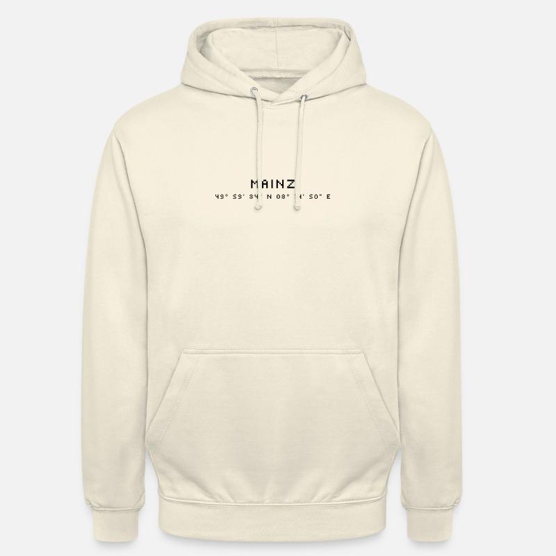 Coordonnées de Mayence - Sweat-shirt à capuche unisexe - vanille
