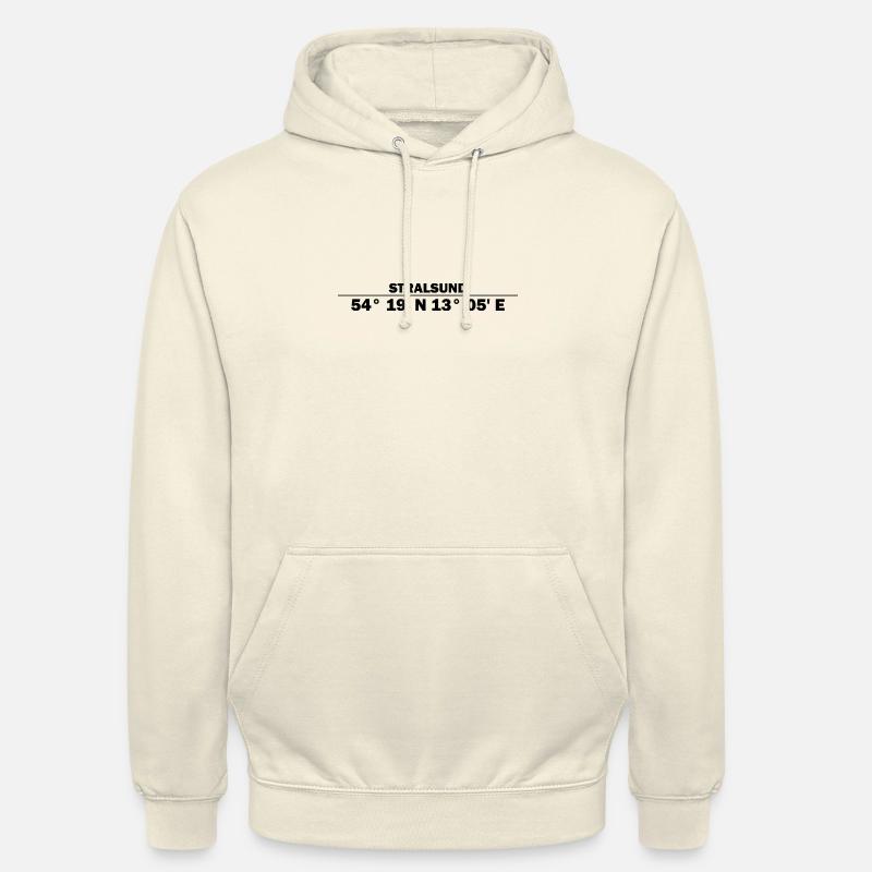 Coordonnées de Stralsund - Sweat-shirt à capuche unisexe - vanille