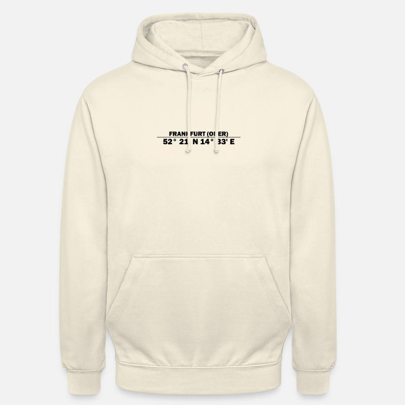 Coordonnées Francfort-sur-l’Oder - Sweat-shirt à capuche unisexe - vanille