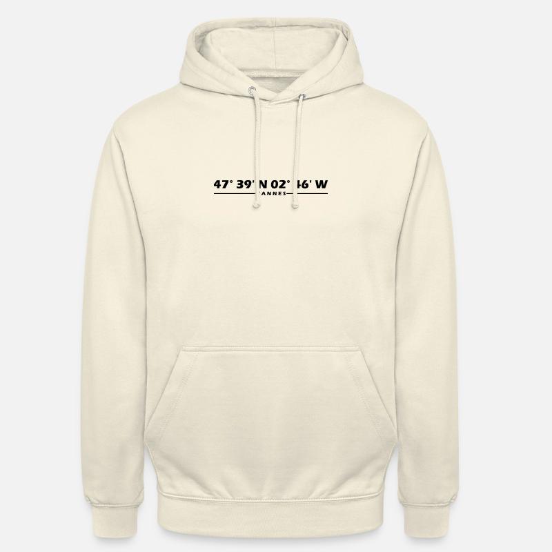 Vannes coordinates - Unisex Hoodie - vanilla