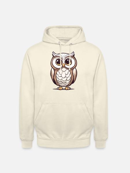 Kauz / Eule - Unisex Hoodie - Vanille-Milchshake