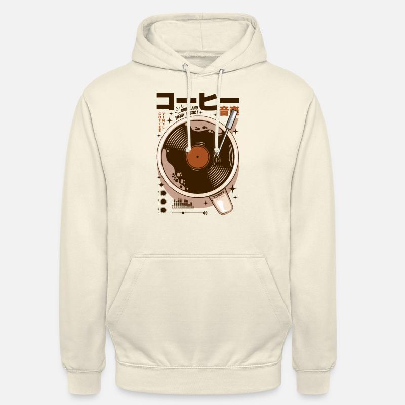 Japon - Vinyle café - Sweat-shirt à capuche unisexe - vanille