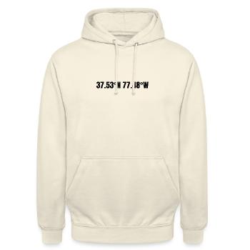 Richmond Virginia USA Koordinaten - Unisex Hoodie - Vanille-Milchshake - Vorne - Alina (178cm) & Michal (187cm)