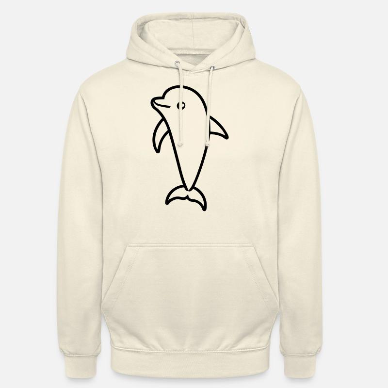 dauphin - Sweat-shirt à capuche unisexe - vanille