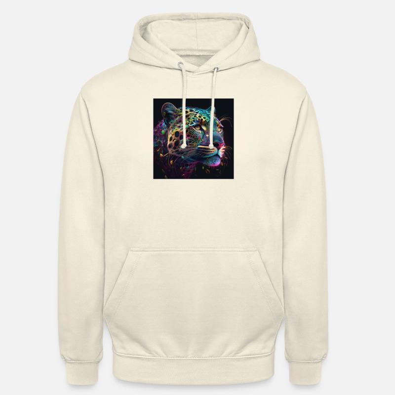 Farbiger Jaguar, einzigartiges Design - Unisex Hoodie - Vanille-Milchshake