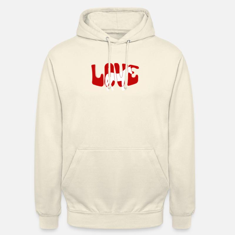 AIMER LES CHEVAUX - Sweat-shirt à capuche unisexe - vanille