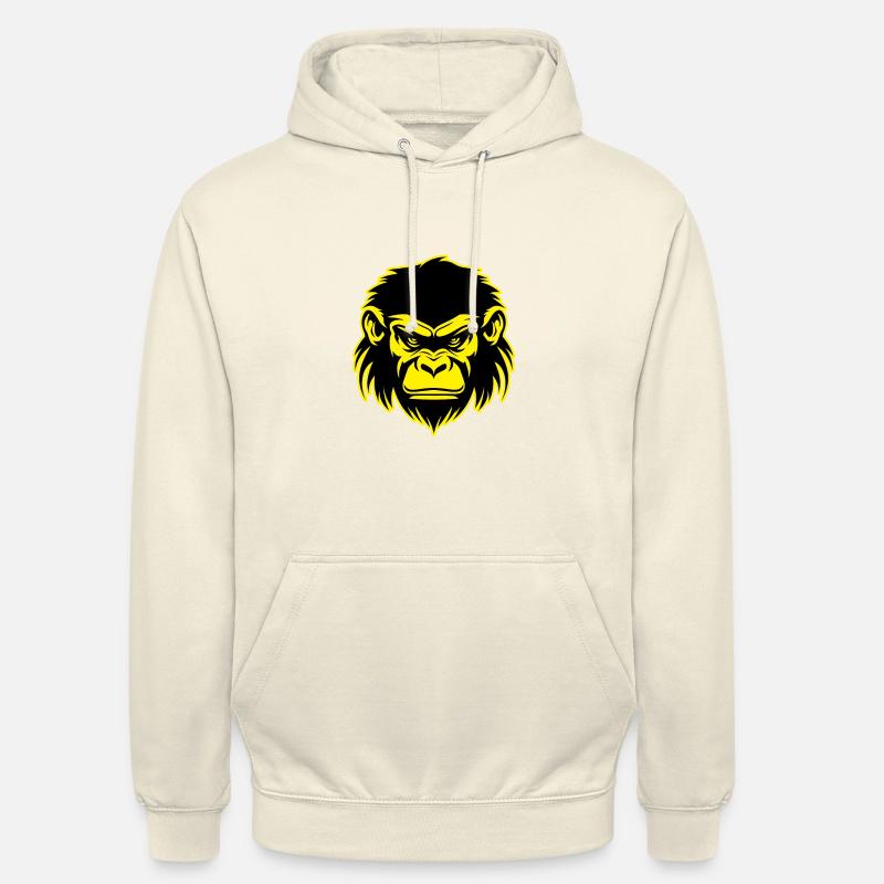 Portrait d’animal de singe - Sweat-shirt à capuche unisexe - vanille