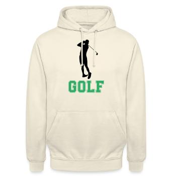 golf - Unisex Hoodie - Vanille-Milchshake - Vorne - Alina (178cm) & Michal (187cm)