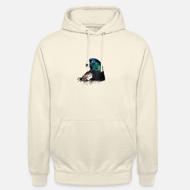 Papagei,Pailletten,Glitzer,Vogel,schwarz - Unisex Hoodie - Vanille-Milchshake