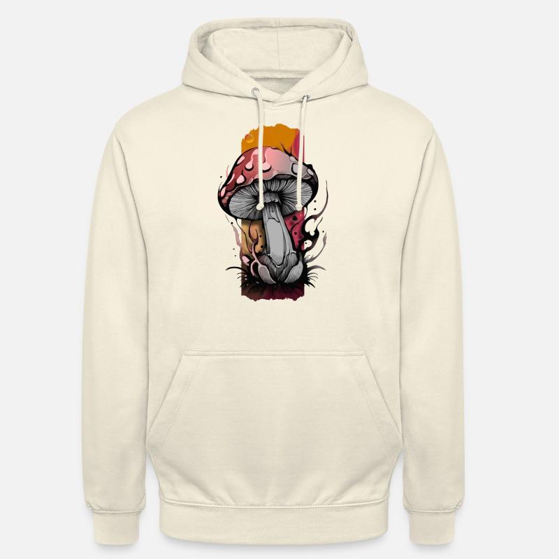 Joyau des bois : Champignon tacheté - Sweat-shirt à capuche unisexe - vanille