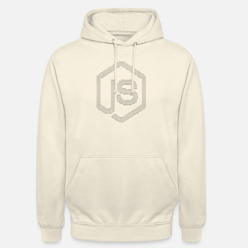 JavaScript Node.js ASCII-Logo (schwarz) Unisex Hoodie