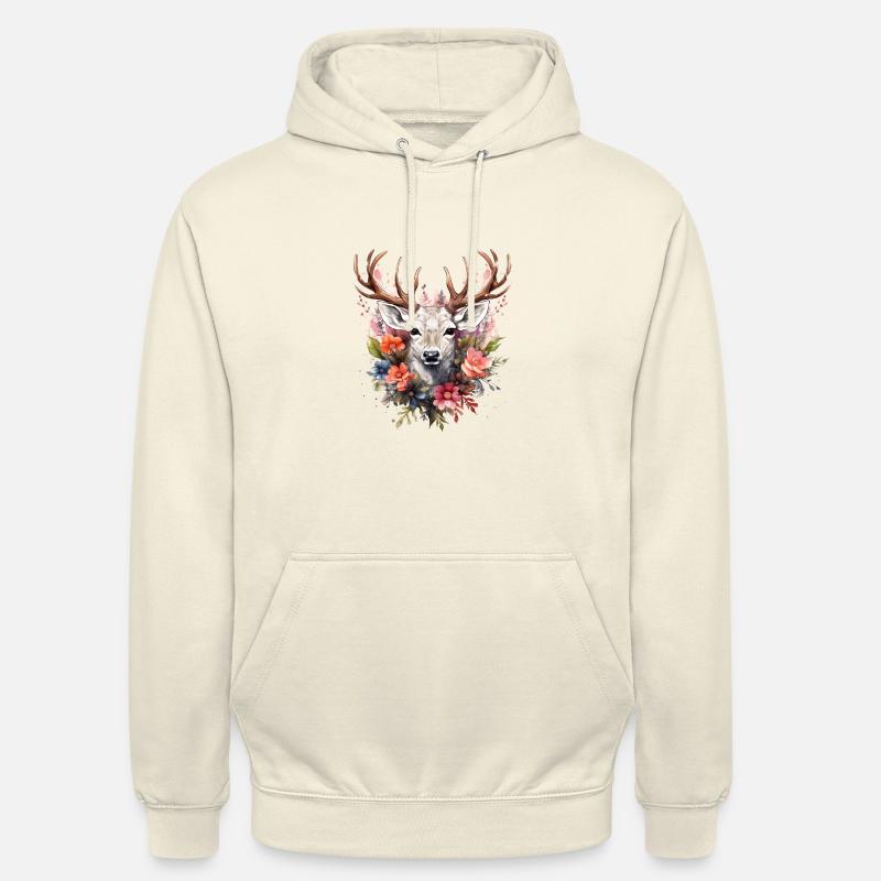 Ersatz Dirndl Hirschgeweih Hirsch - Unisex Hoodie - Vanille-Milchshake
