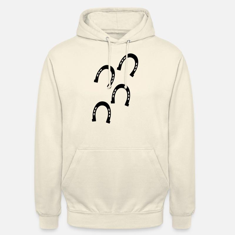 Les sabots de chevaux - Sweat-shirt à capuche unisexe - vanille