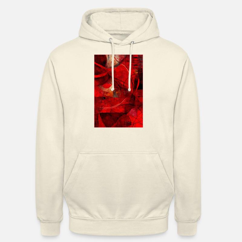 Fabric red pattern abstract - Unisex Hoodie - Vanille-Milchshake