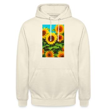Sunflowers - Unisex Hoodie - vanilla - Front - Alina (178cm) & Michal (187cm)