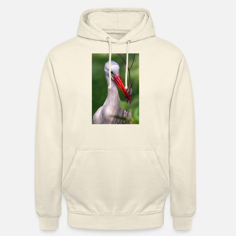 Weißstorch oder Klapperstorch - Unisex Hoodie - Vanille-Milchshake