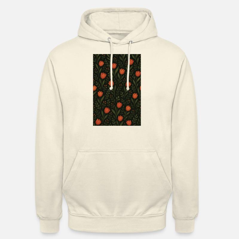 Motif Tulipe - Sweat-shirt à capuche unisexe - vanille