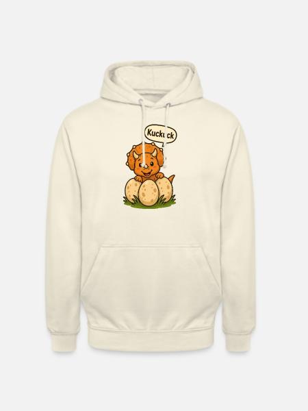 Kuckuck Der froehliche Triceratops - Unisex Hoodie - Vanille-Milchshake