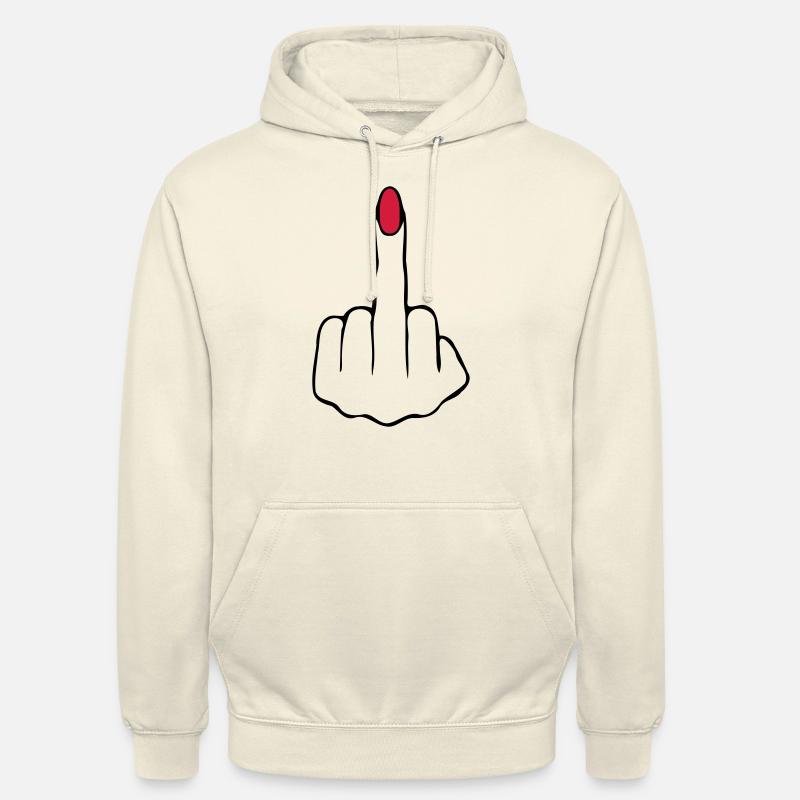 Mittelfinger einer Frau 2C - Unisex Hoodie - Vanille-Milchshake