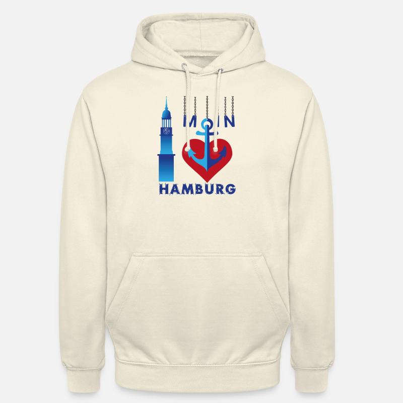 Jeg elsker Hamborg - Hættetrøje unisex - vaniljemilkshake