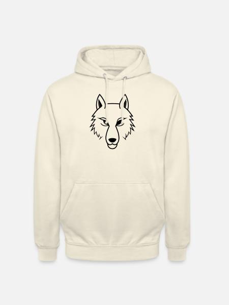 Loup - Sweat-shirt à capuche unisexe - vanille