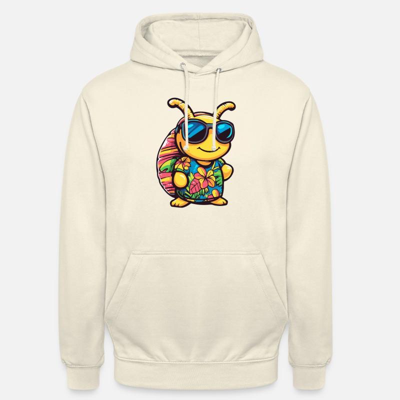 Escargot Bande dessinée Vacances - Sweat-shirt à capuche unisexe - vanille