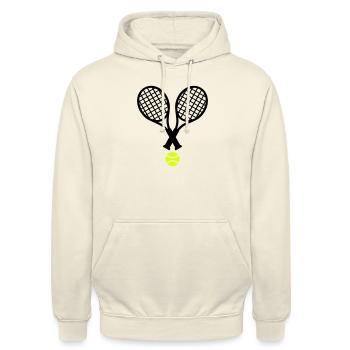 Tennis - Sweat-shirt à capuche unisexe - vanille - Devant - Alina (178cm) & Michal (187cm)