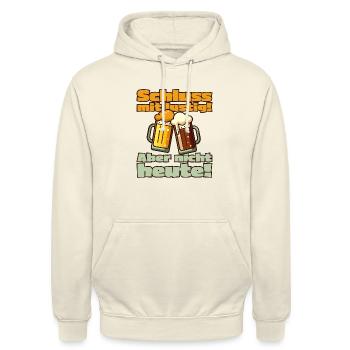 Schluss mit lustig - Unisex Hoodie - Vanille-Milchshake - Vorne - Alina (178cm) & Michal (187cm)