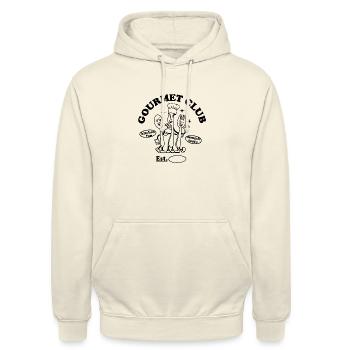 Design de club gastronomique - Sweat-shirt à capuche unisexe - vanille - Devant - Alina (178cm) & Michal (187cm)