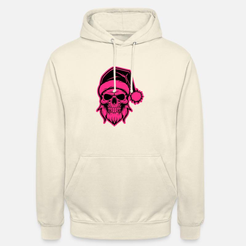 Crâne de Père Noël - Sweat-shirt à capuche unisexe - vanille
