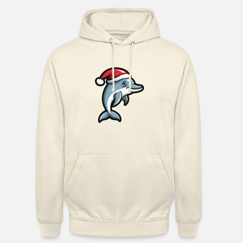 Noël dauphin - Sweat-shirt à capuche unisexe - vanille