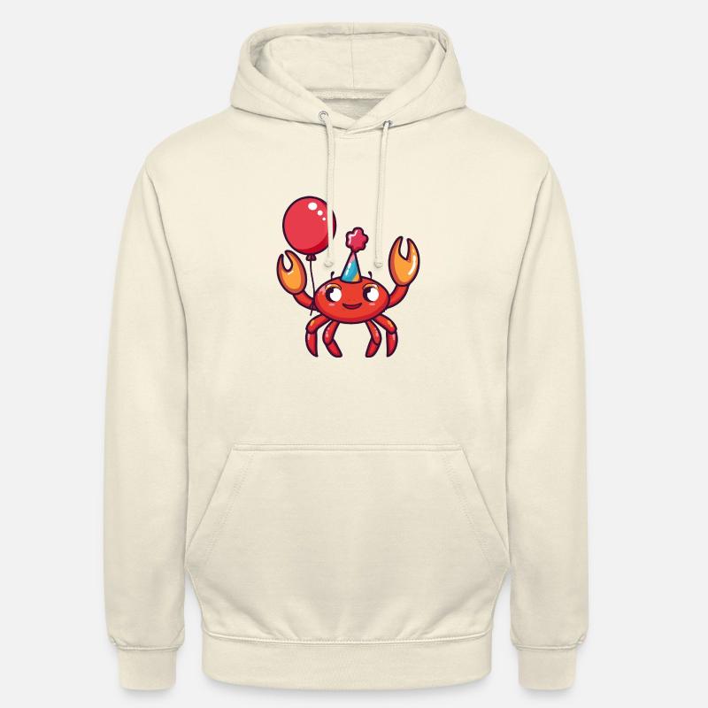crabe crabe anniversaire bébé - Sweat-shirt à capuche unisexe - vanille