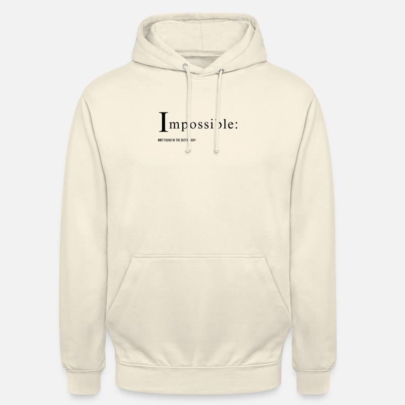 Conception de texte impossible Sweat-shirt à capuche unisexe