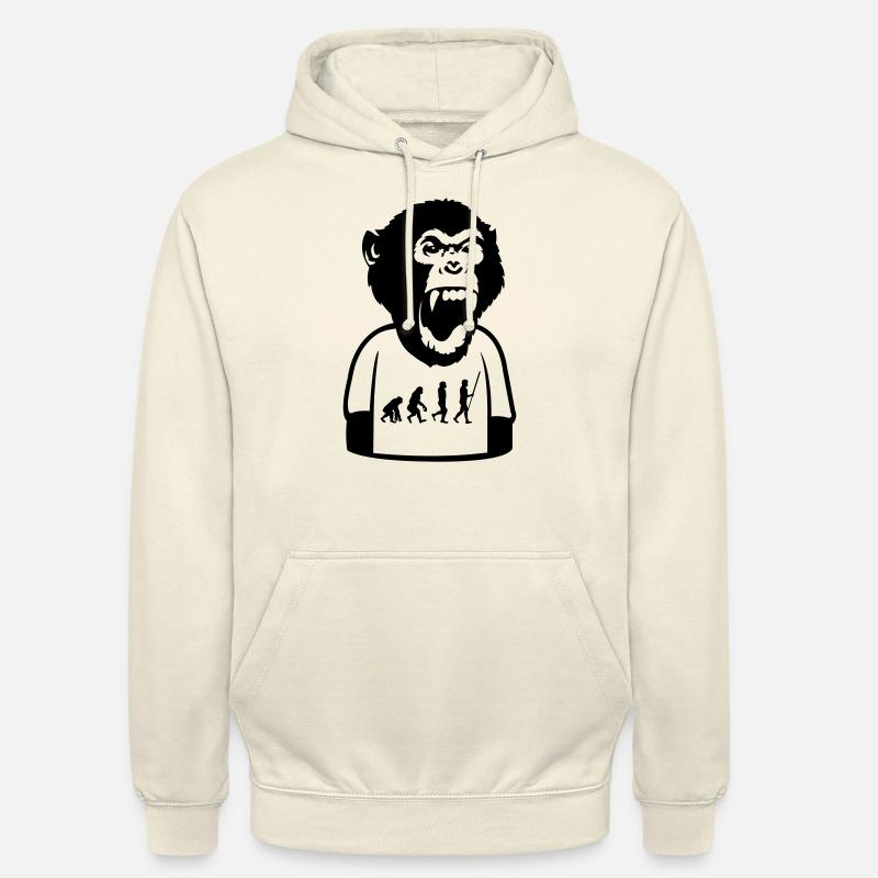 Monkey Evolution - Unisex Hoodie - vanilla