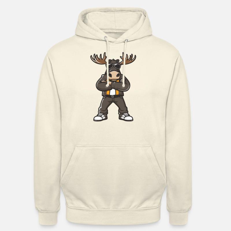 Bande dessinée Moose - Sweat-shirt à capuche unisexe - vanille