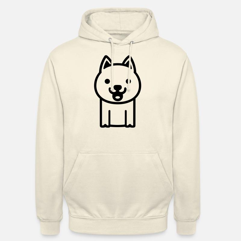 Chien - Sweat-shirt à capuche unisexe - vanille
