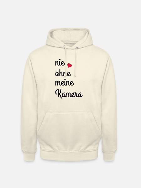Never without my camera - Unisex Hoodie - vanilla